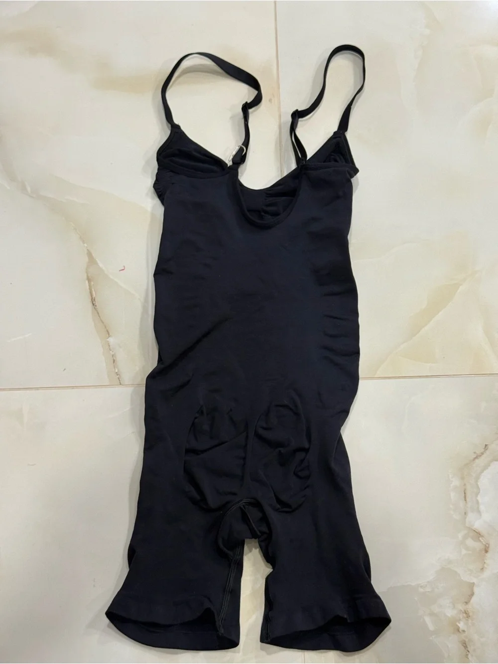 SKIMS Black Kids One-Piece Bodysuit with Adjustable Straps